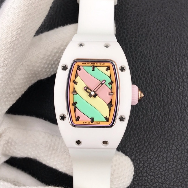 Richard Mille Bon Bon Series Women's Watches: Cotton Candy Colors on a Rubber Strap, Superb Craftsmanship in Top CollectForm
