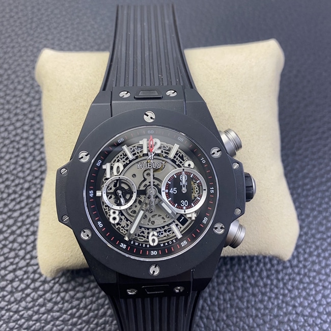Top Replica Watches Hublot Hengbao Men's White Plate Rubber Strap Big Bang Series Super Clone Quality Watches