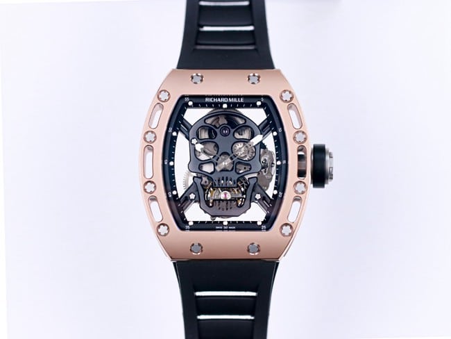 JB Factory Richard Mille RM52-01 Premium Collectwith Authentic Tourbillon Mechanism Black Plate Rubber Strap Automatic Movement