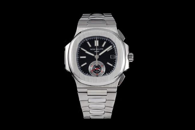 3K Factory Patek Philippe Patek Philippe Nautilus 5980/1A-014 Men's Sporty Elegance 1:1 Super Clone Watch, Black Dial, Steel Strap with Real Small Seconds