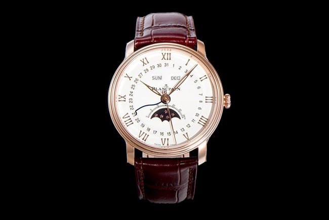 OM Factory Super Clone Blancpain Villeret Classic 6654 Blancpain Men's White Dial Brown Strap Watch – New V3