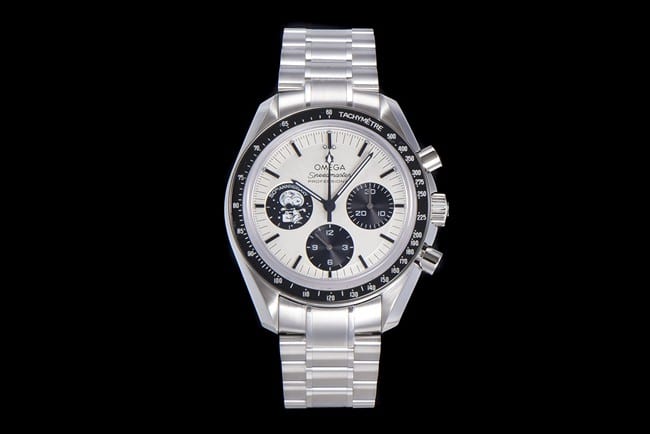 Top CollectWatches Omega Omega Men's White Dial Steel Strap Snoopy Series Super Clone Automatic Mechanical Watch with NASA Tribute