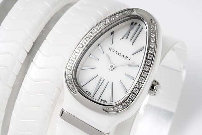 BV Factory Bvlgari Women's Ceramic Serpenti Quartz Watch with Modern High-Tech Materials