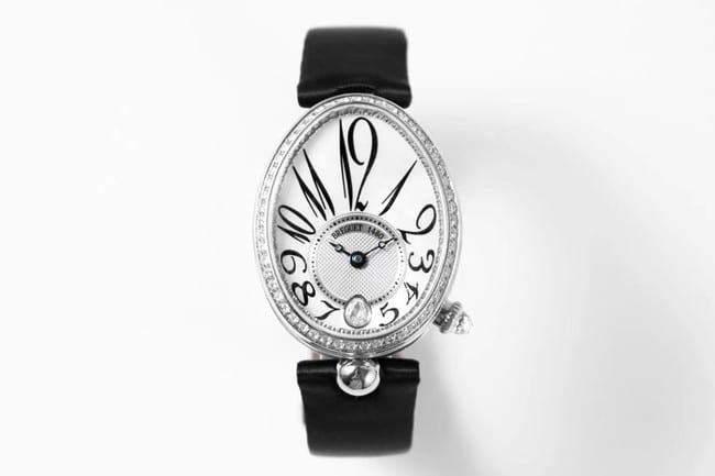 ZF Breguet Queen of Naples Belt Watch: Noble and Elegant Super Clone Women's White Plate Black Strap