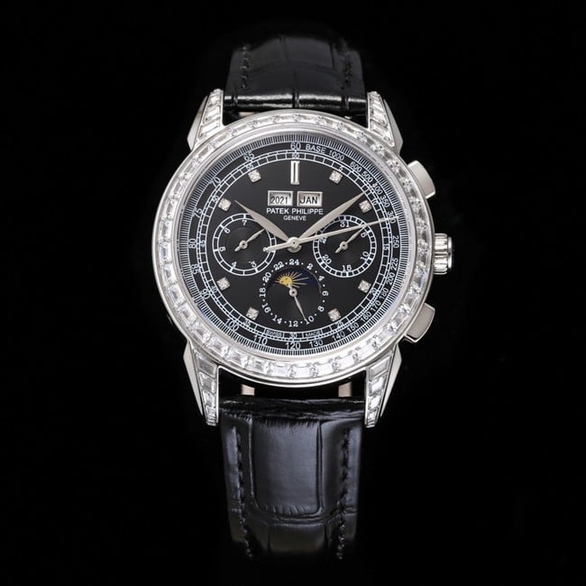 Patek Philippe Grande Complications PFF Factory 1:1 Super Clone Chronograph with Perpetual Calendar and Diamond Bezel