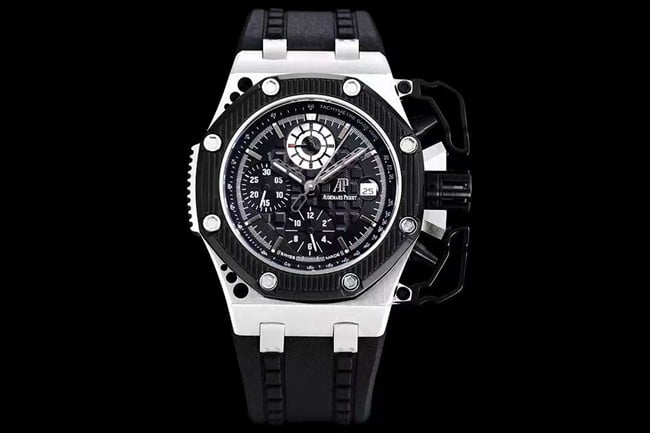 Premium Audemars Piguet Royal Oak Offshore Mechanical Watch with Technological Breakthrough Black Rubber Strap and Dial