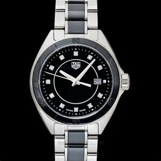 Tag Heuer Reloj de pulsera de acero de la serie Buceo de cerámica de cuarzo para mujer
