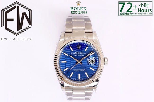 EW Factory Top CollectWatches 2021 New Rolex Men's Blue Plate Steel Strap Oyster Logotype 36 Series Automatic Mechanical Watches