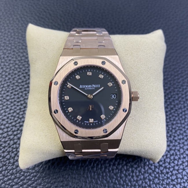 BF Factory Top Replica Audemars Piguet Royal Oak 15202 Men's Black Plate Gold Strap Automatic Mechanical Watch V2 Upgraded Stainless Steel 39mm