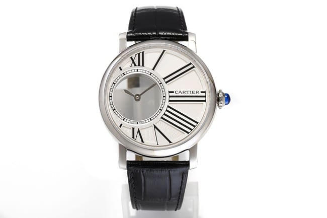 Cartier WHRO0014 Rotonde de Cartier Men's 1:1 Fine Imitation Watch White Dial Black Strap with MC Type 9981 Movement