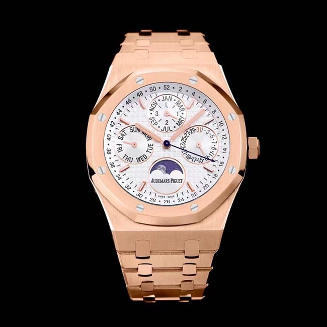 Audemars Piguet Royal Oak Grande Tapisserie 1:1 Super Clone Perpetual Calendar Moon Phase Stainless Steel Model 26574OR.OO.1220OR.01