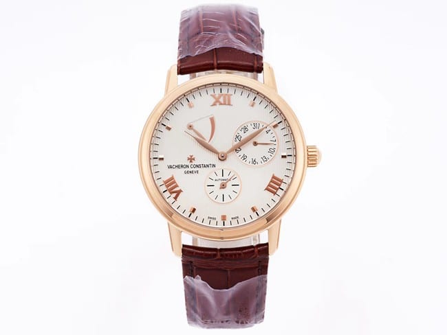 Vacheron Constantin Heritage Men's White Dial Rose Gold 41mm Power Reserve Watch – APEX Factory Vacheron Constantin 1:1 Super Clone, Red Strap