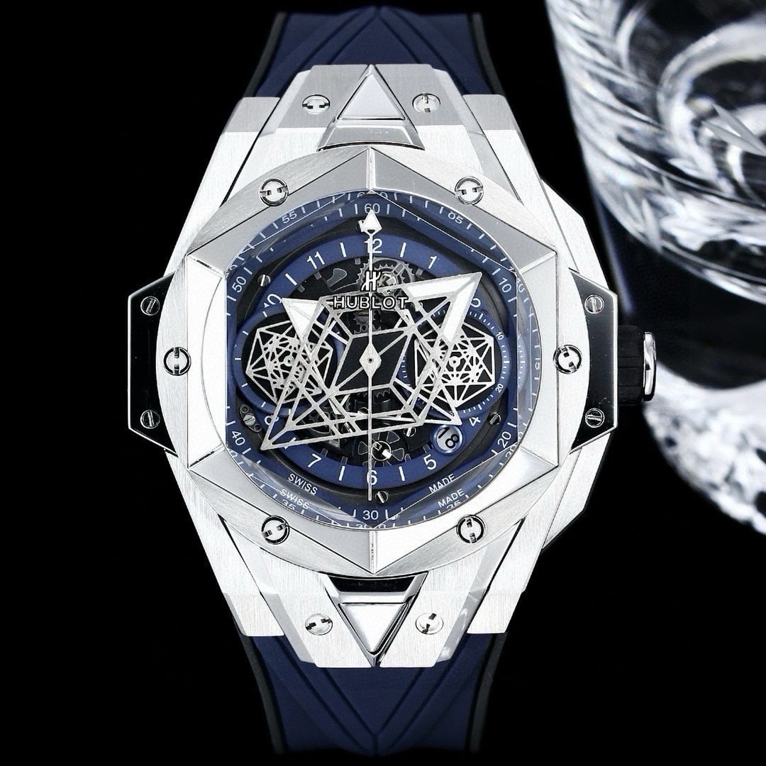 Hublot Big Bang Men's Replica MXM20 with Matte Blue Dial, Rubber Strap & 7750 Automatic Movement