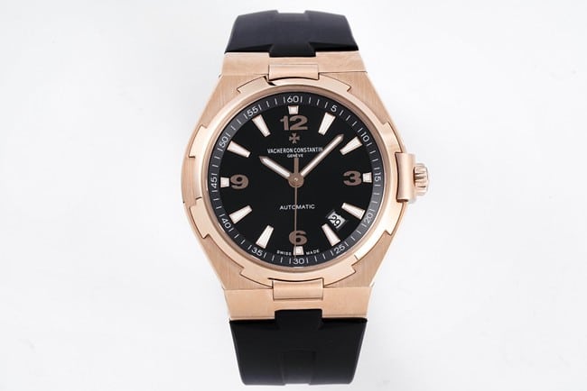 8F Factory Vacheron Constantin Overseas 47040 Men's Rose Gold Super Clone Replica with Strong Workmanship Black Dial 42mm