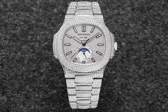 R8 Factory Patek Philippe Sporty Elegant Gypsophila Star Moon Phase Steel Bracelet 1:1 Super Clone Watch