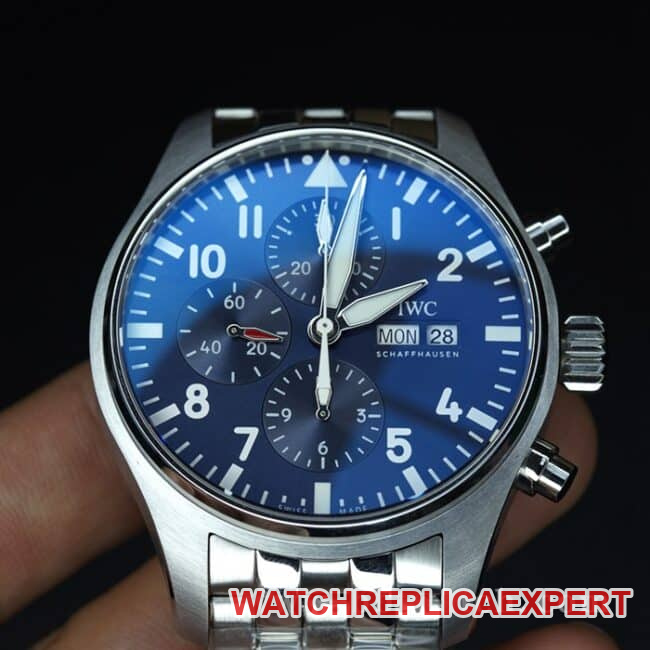 ZF IW377717 Pilot's Chronograph One-to-One Super A Replica Dark Blue Panda with Glareproofed Sapphire Crystal Little Prince Edition