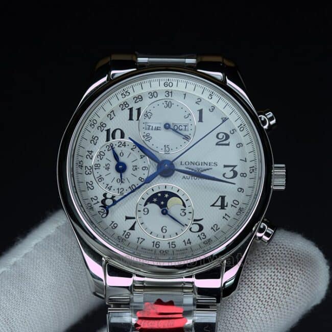 KL Factory Longines Watchmaking Tradition 1:1 Top Replica Men's Steel Strap Eight-Hand Moon Phase with Exquisite Craftsmanship Model L2.673.4.78.6