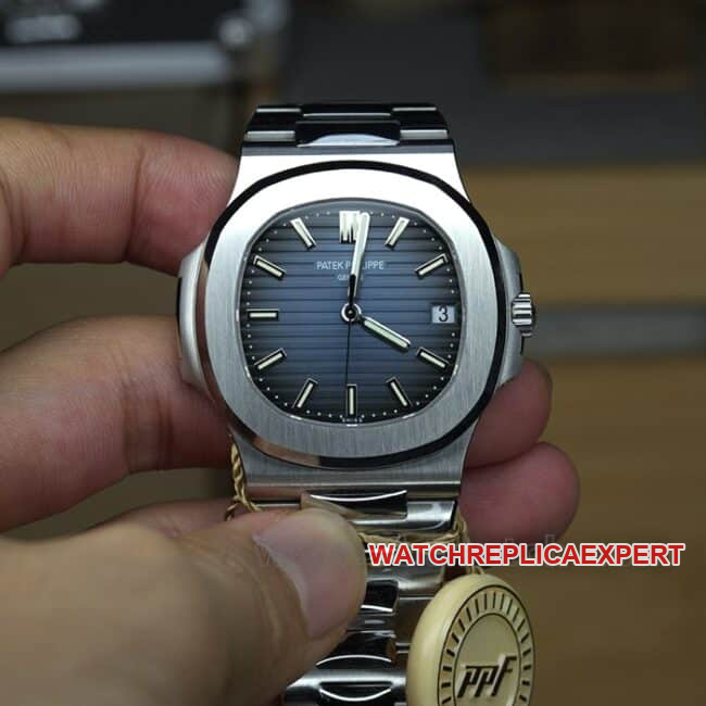 PPF Factory Patek Philippe Men's Sporty Elegant Super A Clone Watch Navy Blue Stainless Steel Bracelet Model 5711/1A 010