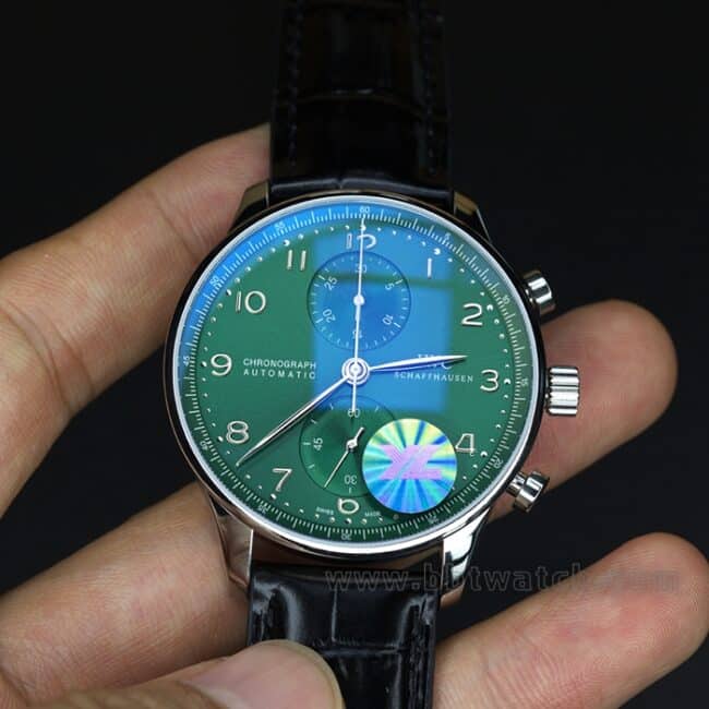 YL Factory IWC Portugieser IW371615 Men's Green Panda Dial 150th Anniversary Automatic Mechanical Replica Watch