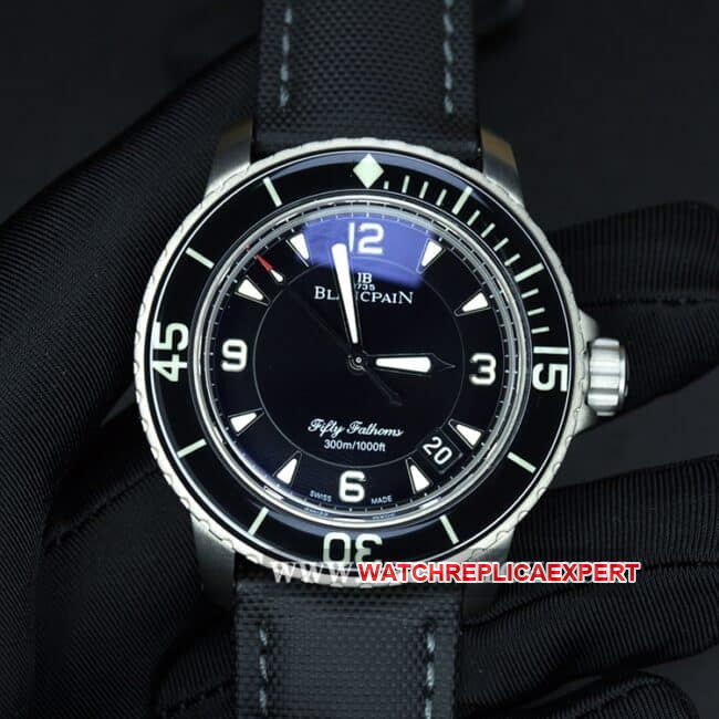ZF Factory Blancpain Fifty Fathoms 5015-1130 Men's Watch: Super Luminous Black Dial, Sapphire Bezel, Nylon Strap Top 1:1 Replica