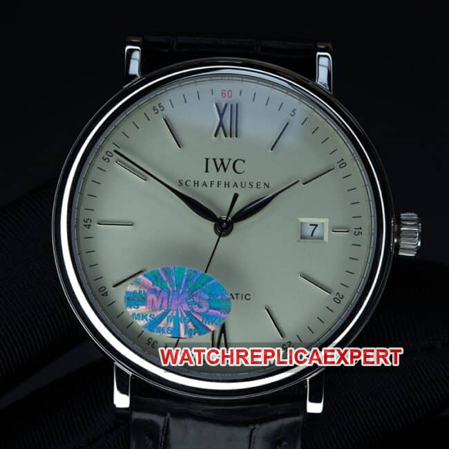 Elegant Timeless Classic MKS Portofino 1:1 Top Replica Watches Silver Plate Belt Model W356501