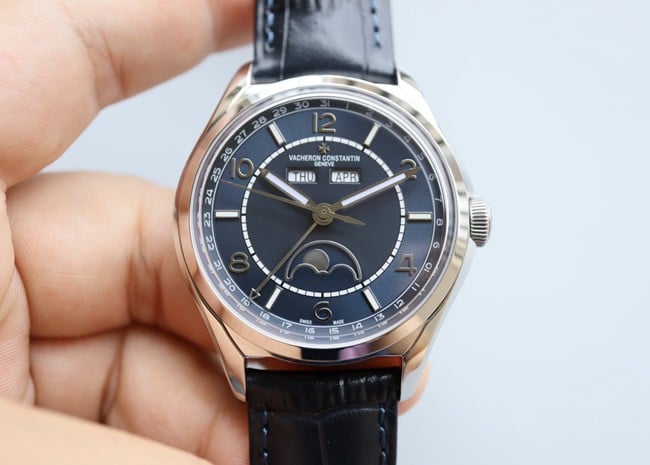 MX Factory B548 Vacheron Constantin Wu Luzhi 1:1 Super Clone Stainless Steel Dark Blue Sunburst Dial Men's Replica Watch 4000E/000A-B548