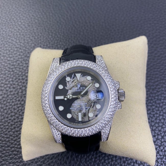 Rolex Submariner 1:1 Super Clone Men's Black Dragon Pattern Dial Fully Automatic Mechanical Diamond Sapphire Crystal Strap Models