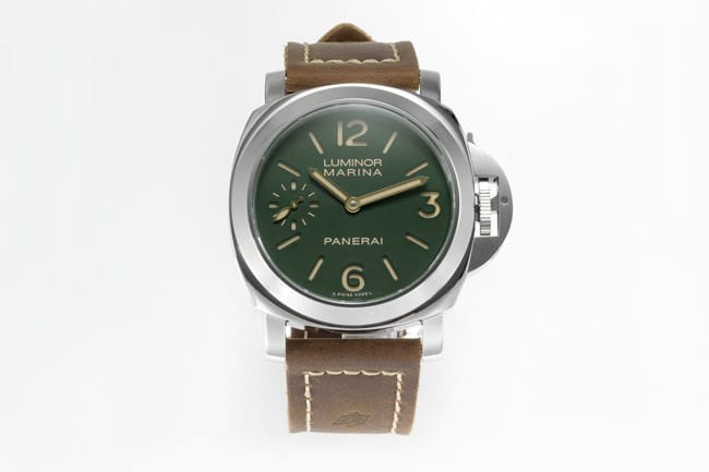 HW F Factory Panerai Panerai Men's Lumino Top Replica Watch with Military Green Dial, 316 Polished Steel Case, Model PAM00911 PAM00911
