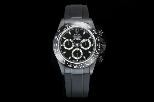 TW Factory Rolex Men's Daytona Top Replica Watches Black Plate Black Ceramic Rubber Model