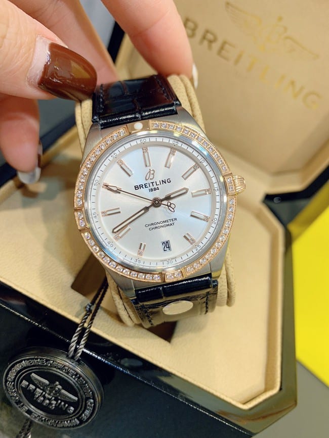 Breitling Ladies Mechanical Timepiece 1:1 Super A Precision Replica Stainless Steel Diamond Set Casual Style