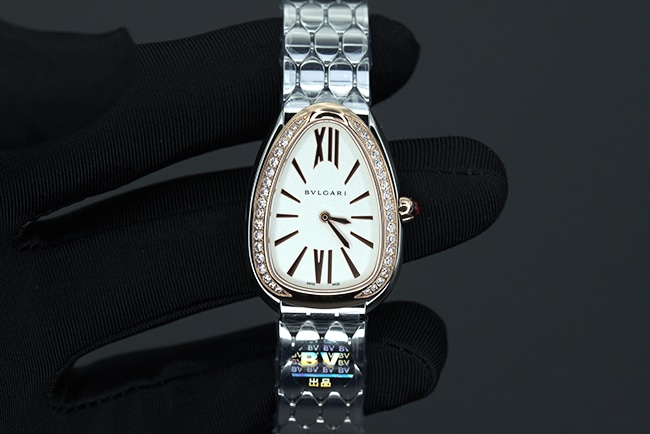 BV Factory Bvlgari SERPENTI 103143: Analyse der Diamantlünette aus Edelstahl und Roségold