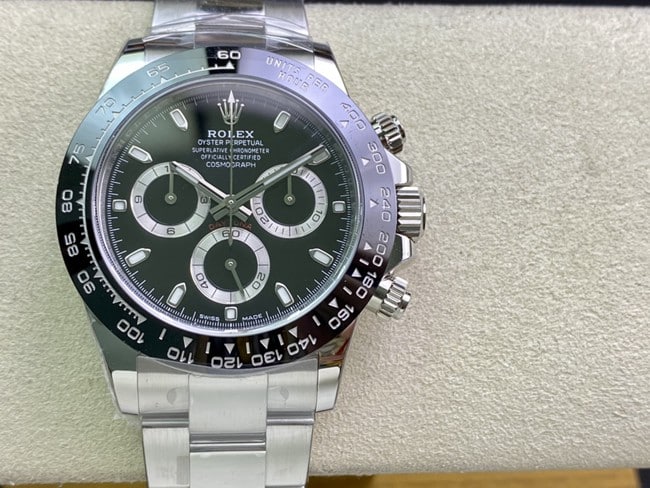 Clean Factory Rolex Cosmograph Daytona 4130 Movement Black Ceramic Top 1:1 Super Clone Steel Timepiece