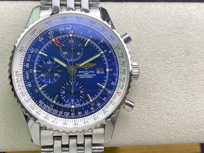 Breitling A24322121C2A1 Aviation Chronograph 1 Dual Time Zone Super Clone-Quality Steel Strap Watch