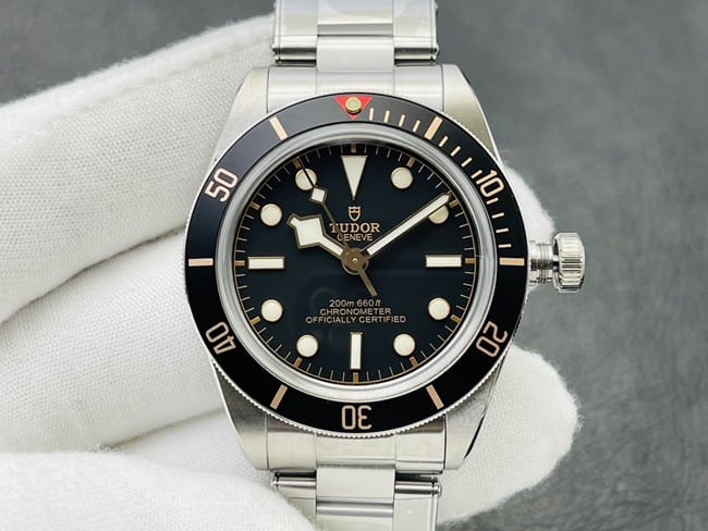 ZF Factory Tudor Biwan Men's Black Dial Steel Strap Super Clone Watch, Slimmer Case with Accurately Restored 20mm Lug Distance M79030N-0001