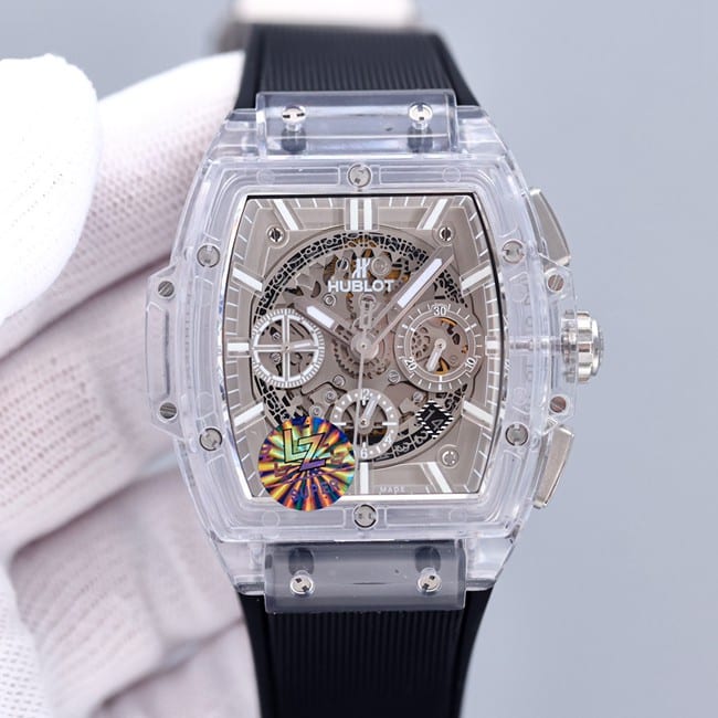 Hublot Men's Soul BIG BANG Super Clone Watch with Sapphire Crystal Panda Dial, Rubber Strap and Chronograph Model 641.JX.0120.RT