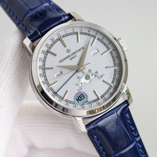 B345 Vacheron Constantin Men's Traditionnelle Heirloom Watch: 1:1 Top Clone, Dark Gray Dial, Full Calendar Moon Phase, 4010T/000P-B345 Strap Models