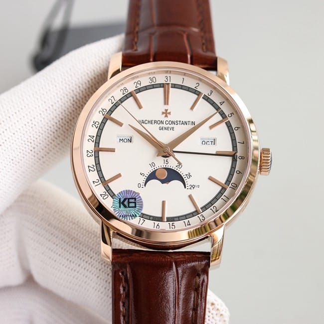 Vacheron Constantin B344 Traditionnelle Elegant Sophisticated 1:1 Replica 4010T/000R Full Calendar Automatic Pink Gold Men's Watch