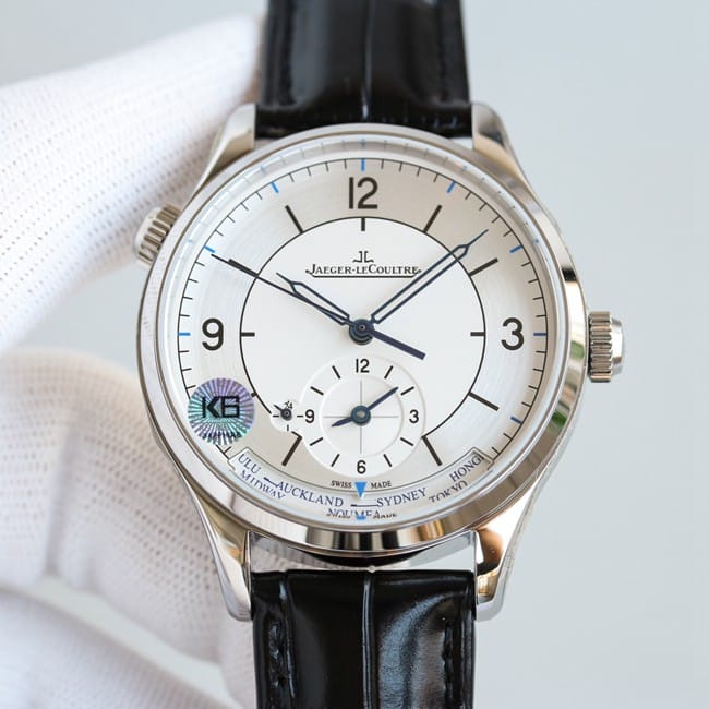 TW Factory Jaeger-LeCoultre Master Geographer 1428530 White Dial Men's 1:1 Super Clone Watch, Stainless Steel Case