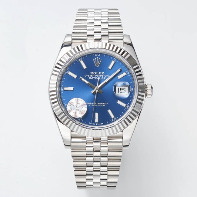 WF Factory Rolex Logbook 41mm 1:1 Top Replica, Blue Dial Steel Bracelet m126334-0002