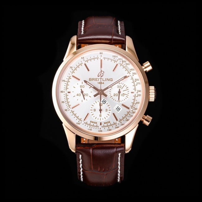 Breitling Transocean Chronograph AB015212.BF26 stainless steel 43mm silver panda dial 1:1 super clone with sapphire crystal