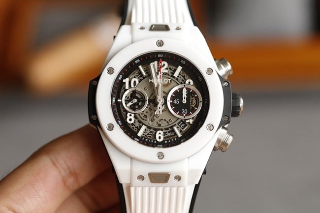 Hublot BIG BANG 411.HX.1170.RX Men's Super Clone Watch with Dark Gray Dial and White Ceramic Case