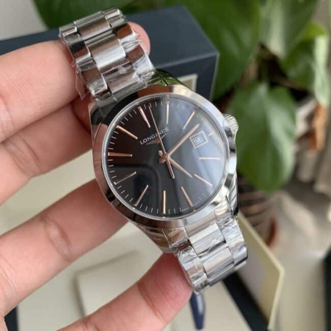 Elegante Damen-Quarzuhr der Longines Conplast-Serie, 8 mm ultradünnes dreifarbiges Design L2.286.4.52.6, L2.286.4.92.6, L2.286.4.72.6