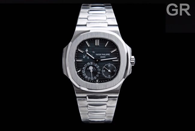 GR Factory Patek Philippe 5712/1A-001 Reloj Réplica Superior 1:1 de Elegancia Deportiva para Hombre con Esfera Azul Marino y Correa de Acero