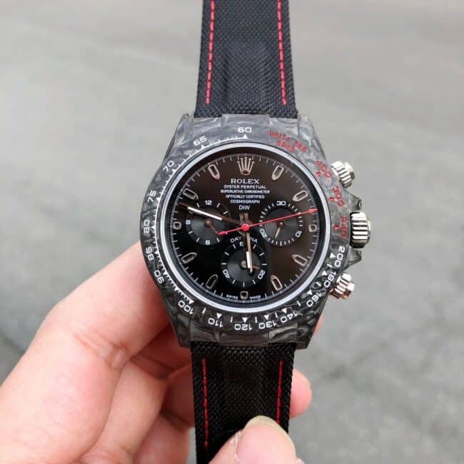 TW Factory Rolex Herren Cosmo Chrono Daytona Original Factory Super A Super Clone Uhren schwarze Platte Kohlefasergürtel mechanische Modelle