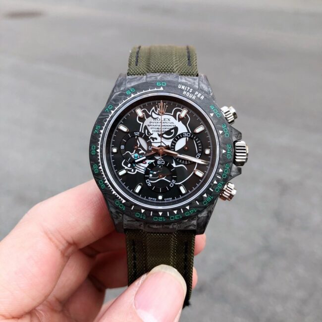 TW factory Rolex Daytona Carbon Fiber Formulated Edition Men's top 1:1 super clone Cosmic Space panda dial braided strap