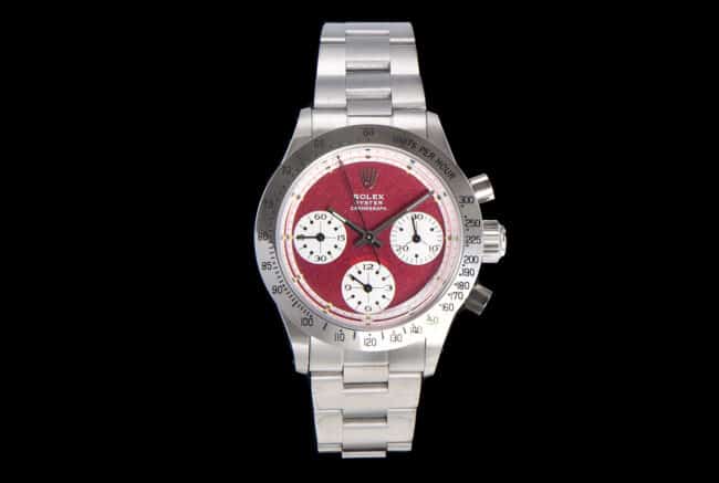 Rolex Vintage Chronograph 1:1 Replica Watches for Men with Red Dial, Vintage Bracelet Case & Manual Chronograph Movement
