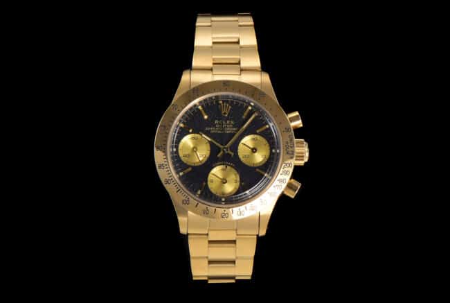 Rolex hommes vintage haut 1:1 imitation montres cadran noir chronographe manuel modèles de bracelet en acier or 18 carats