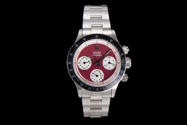 top-tier Collectwatch Rolex retro series red plate men's watch manual chronographmovement front view