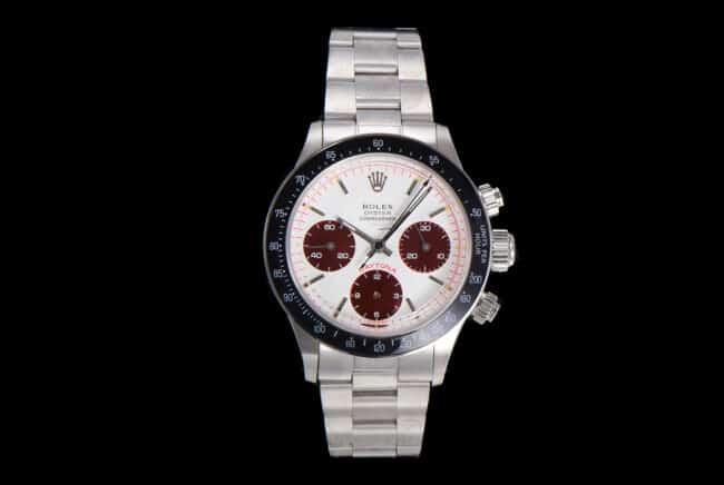 Rolex Men's Vintage Top Replica Watch with Manual Chronograph Movement, White Plate Retro Series
