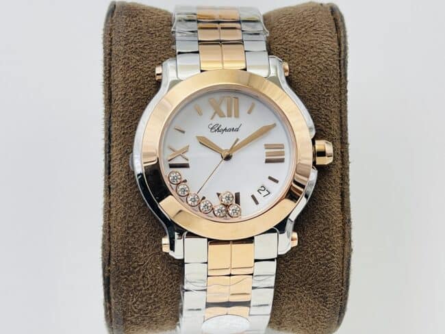 Chopard Happy Diamonds YF Factory 278488 Women's Super Clone White Dial 36mm Rose Gold Steel with Original Quartz Movement